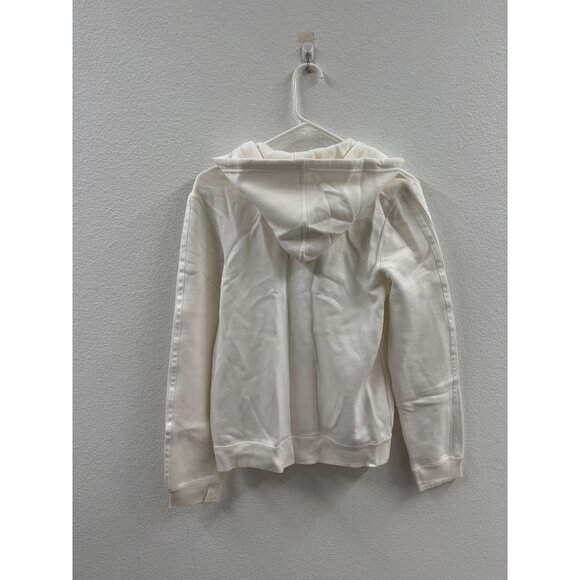 Adidas Medium Off White Fleece Lined Zip Up Sweatshirt - Picture 4 of 4